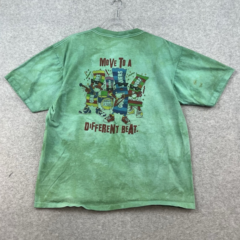 Vintage Life Savers Band Funky‎ Graphic T-Shirt XL Tie Dye Single Stitch Candy